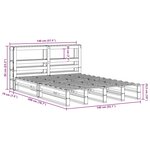 vidaXL Cadre de lit sans matelas cire marron 140x200cm bois pin massif