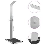 vidaXL Douche d'extérieur avec receveur de douche WPC Acier inoxydable