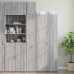 vidaXL Armoire de rangement mince sonoma gris 30x42 5x225 cm