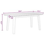 vidaXL Chaises de jardin avec table 5 Pièces Noir 90 x 45 x 40 cm