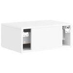 vidaXL Cabinet de chevet mural Blanc brillant 49 x 34 5 x 20 cm