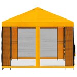 vidaXL Abri de jardin avec parois 4 × 3 m Jaune Polyester et Acier
