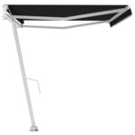 vidaXL Auvent automatique sur pied 500x350 cm Anthracite