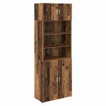 vidaXL Armoire de rangement Bois Ancien 80 x 42 5 x 225 cm