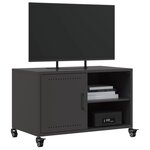 vidaXL Meuble TV noir 68x39x43 5 cm acier