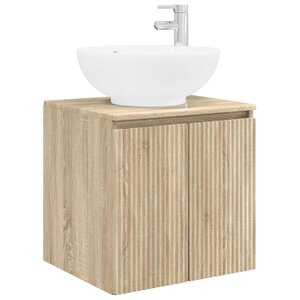 vidaXL Vanité de lavabo mural Chêne Sonoma 49 5 x 44 5 x 65 cm