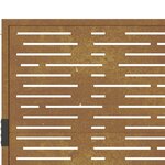 vidaXL Portail de jardin 105x80 cm acier corten conception de carré