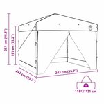 vidaXL Tente à auvent pop-up Bleu 250 x 250 cm tissu