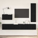 vidaXL Ensemble meuble TV 4 Pièces Chêne noir 200 x 30 x 30 cm