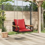 vidaXL Balancelle avec coussins marron 63x62x40 cm résine tressée