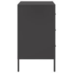 vidaXL Table de chevet noir 36x39x68 cm acier