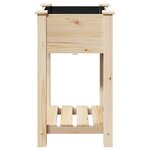 Jardinière vidaXL avec étagère 45x45x76 cm en bois massif de sapin