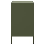 vidaXL Table de chevet vert olive 36x39x68 cm acier