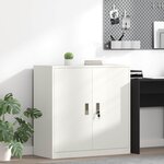 vidaXL Armoire de rangement Blanc 90 x 40 x 90 cm Acier