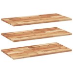 vidaXL Étagères flottantes 3 Pièces 60x40x2 cm acacia massif à l'huile