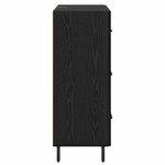vidaXL Buffet Chêne noir 69 5 x 34 x 90 cm Bois d'ingénierie et fer