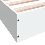 vidaXL Cadre de lit sans matelas blanc 140x200 cm bois d'ingénierie