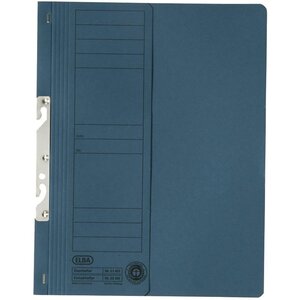 Lot de 50 chemises suspendues à crochet en carton demi couverture bleu ELBA