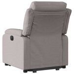 vidaXL Fauteuil inclinable électrique taupe tissu
