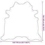 vidaXL Tapis en peau de vache véritable Marron et blanc 150 x 170 cm