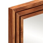 vidaXL Miroir salle de bain 50x70 cm bois massif d'acacia et verre