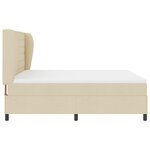 Lit à ressorts vidaXL avec matelas Crème 180x200 cm en tissu