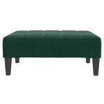 vidaXL Canapé-lit à 2 places avec repose-pied vert foncé velours