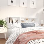 vidaXL Armoire de tête de lit Blanc 180x19x103 5 cm