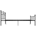 vidaXL Cadre de lit sans matelas noir métal 140x200 cm