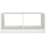 vidaXL Table basse blanc 75x50x33 5 cm bois de pin massif