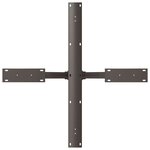 vidaXL Pied de table à manger en forme d'araignée noir 85 x 85 x (72-73) cm en acier