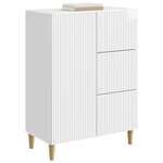 vidaXL Buffet Blanc brillant 66 x 34 5 x 90 cm Bois d'ingénierie