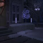 vidaXL Sapin de Noël 220 LED bleues Cerisier en fleurs 220 cm