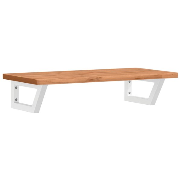 vidaXL Étagère de vasque murale acier et bois massif de hêtre