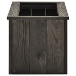 vidaXL Lit surélevé Gris foncé 74x32x30 cm Bois de pin massif