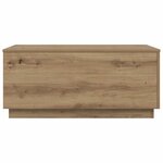 vidaXL Table basse avec lumières LED chêne artisanal 90x50x40 cm