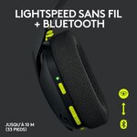 Casque gaming sans fil Logitech - G435 LIGHTSPEED - NOIR - Léger Bluetooth avec micro intégré pour Dolby Atmos, PC, PS4, PS5, Mobile