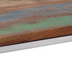 vidaXL Table console argenté inox et bois de récupération massif