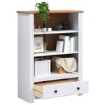 vidaXL Bibliothèque Blanc 80x35x110 cm Pin massif Assortiment Panama
