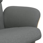 vidaXL Fauteuil inclinable avec repose-pied gris foncé tissu