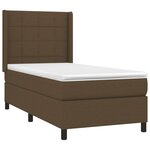 vidaXL Sommier à lattes de lit avec matelas Marron foncé 90x200 cm