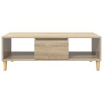 vidaXL Table basse Chêne Sonoma 102 x 55 x 35 cm Bois d'ingénierie
