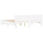 vidaXL Cadre de lit avec tête de lit et LED blanc 200x200 cm