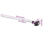 vidaXL Piquets de tente 24 Pièces 30 cm Ø7 mm acier galvanisé