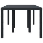 Table de jardin vidaXL Anthracite 200x100x73 cm Poly Rattan