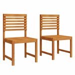 vidaXL Chaises de jardin sans accoudoirs - Set de 2 en bois d'acacia massif