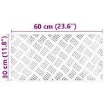 vidaXL Plaques à damier 2 Pièces Argent 60 x 30 cm Aluminium