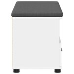 vidaXL Banc d'entrée avec coussin avec tiroir Blanc 80 x 38 x 46 cm