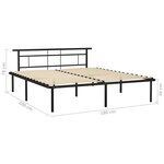 vidaXL Cadre de lit sans matelas noir métal 180x200 cm