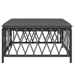 vidaXL Repose-pied de jardin avec coussin anthracite tissu tissé